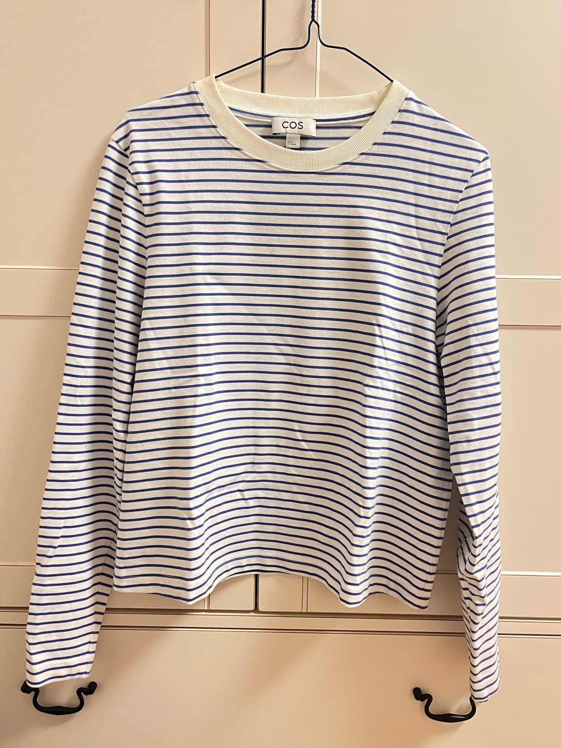 COS 코스 슬림 핏 헤비웨이트 롱 슬리브 티셔츠 블루 상품이미지2