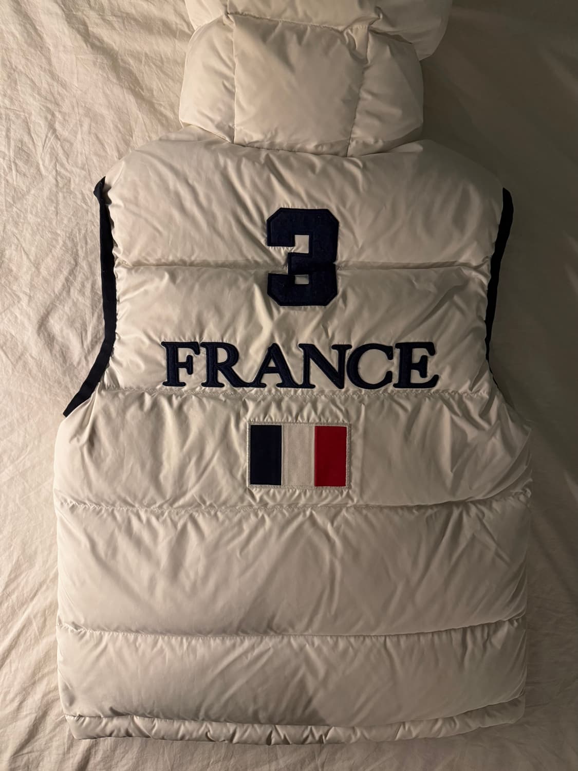 폴로 빅포니 프랑스 조끼 패딩 S 화이트 상품이미지3