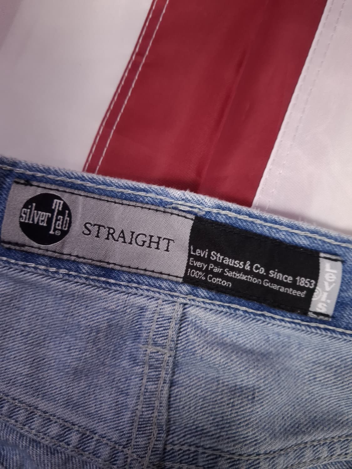 오리지날 리바이스 실버탭 루즈 스트레이트핏 워싱 데님진 상품이미지7