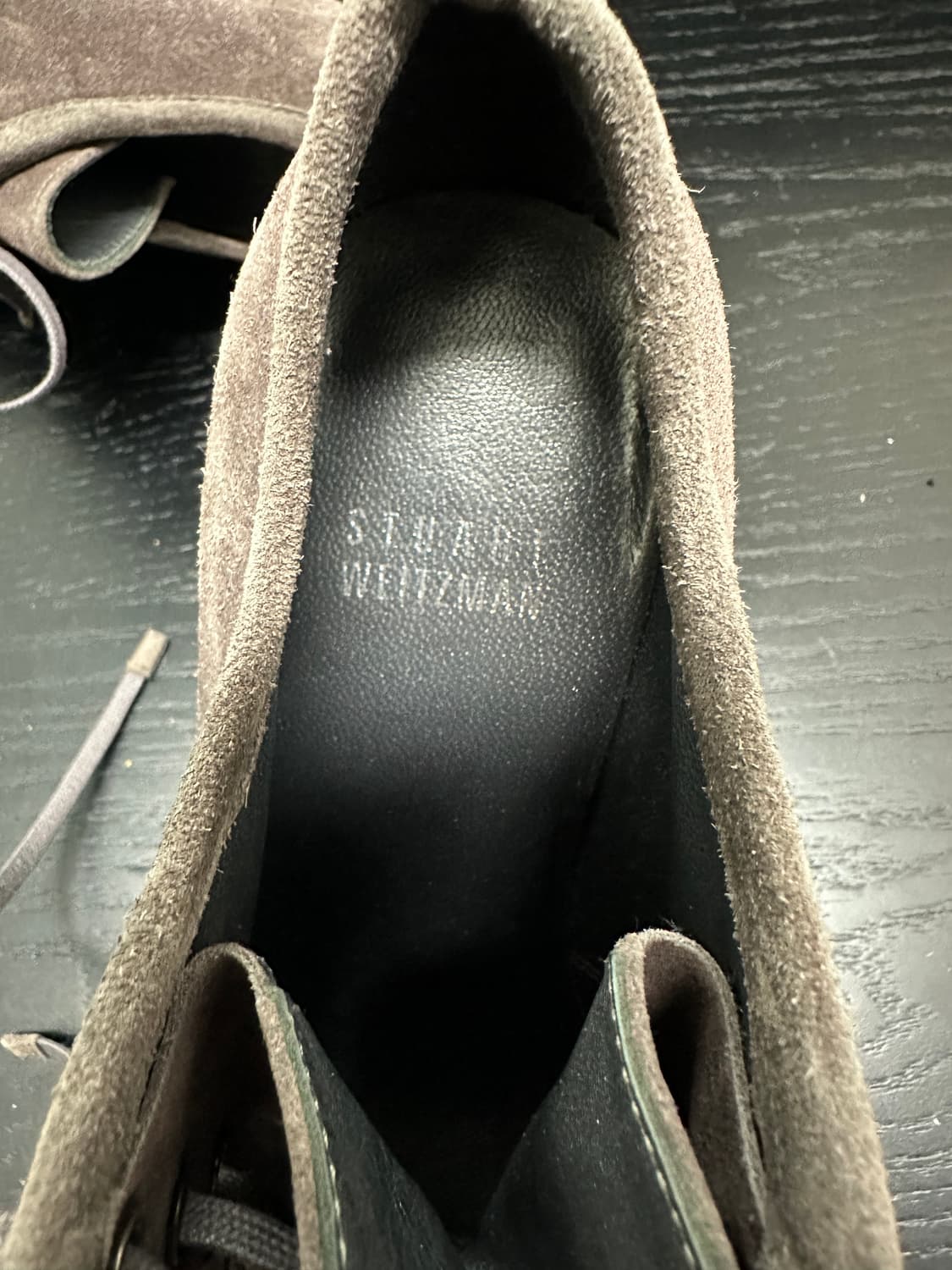 스튜어트 와이츠먼 레이스업 스웨이드 힐 상품이미지6