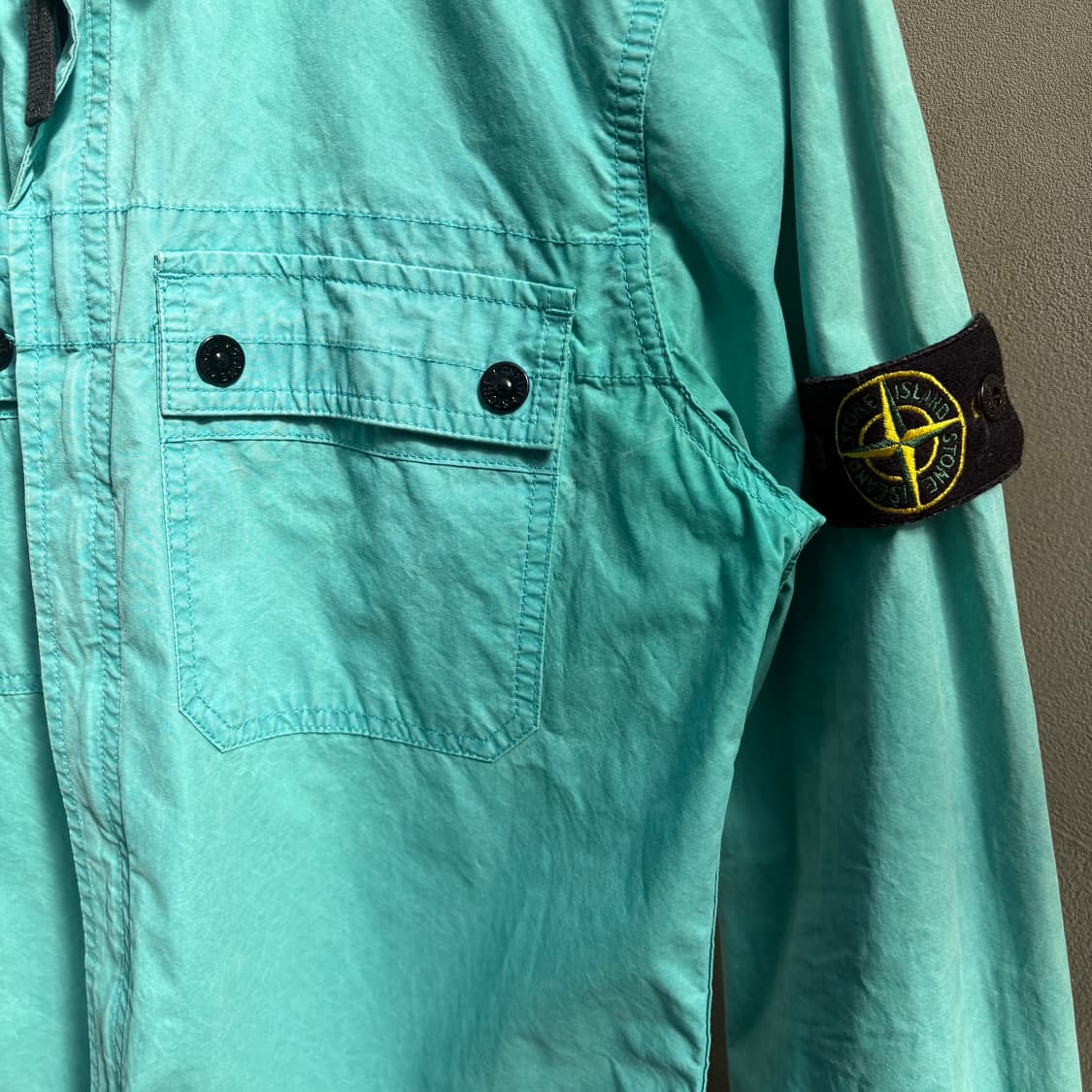 스톤아일랜드 민트 2 포켓 오버 셔츠 자켓 상품이미지5