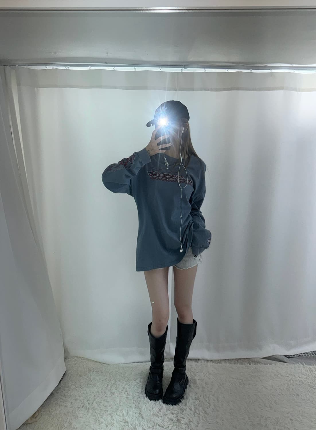 할리데이비슨 블루 스모크 레이싱 롱슬리브 상품이미지2