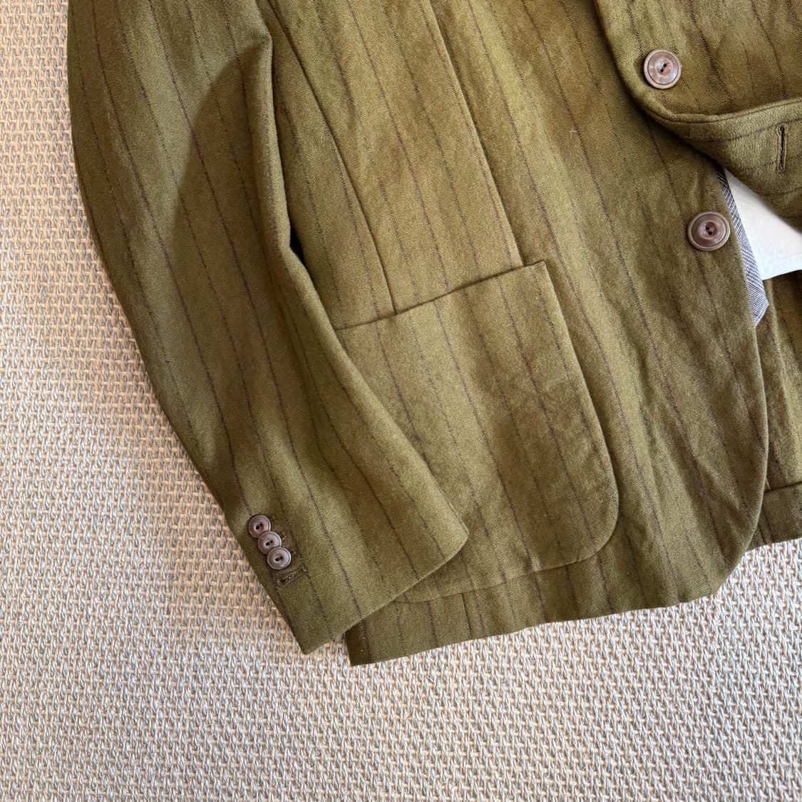 BSF 이탈리안 최상급 울 린넨 아메카지 블레이저 필드코트 숏코트 상품이미지9
