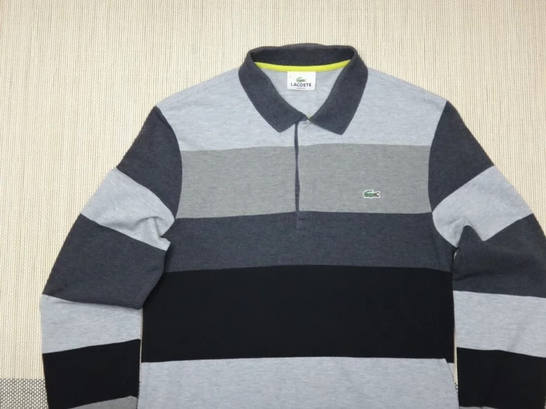 (95) 라코스테 남성 블록패턴 카라 긴팔 티셔츠 상품이미지3