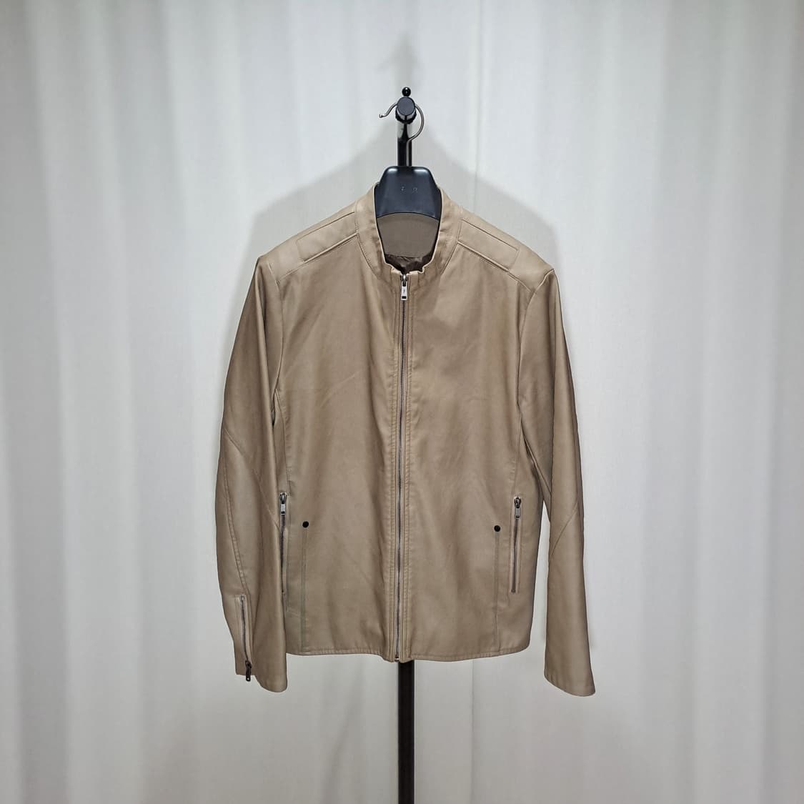 (택포) 빠니깔레 비건레더 베이직 싱글자켓 95-100 B521 상품이미지1