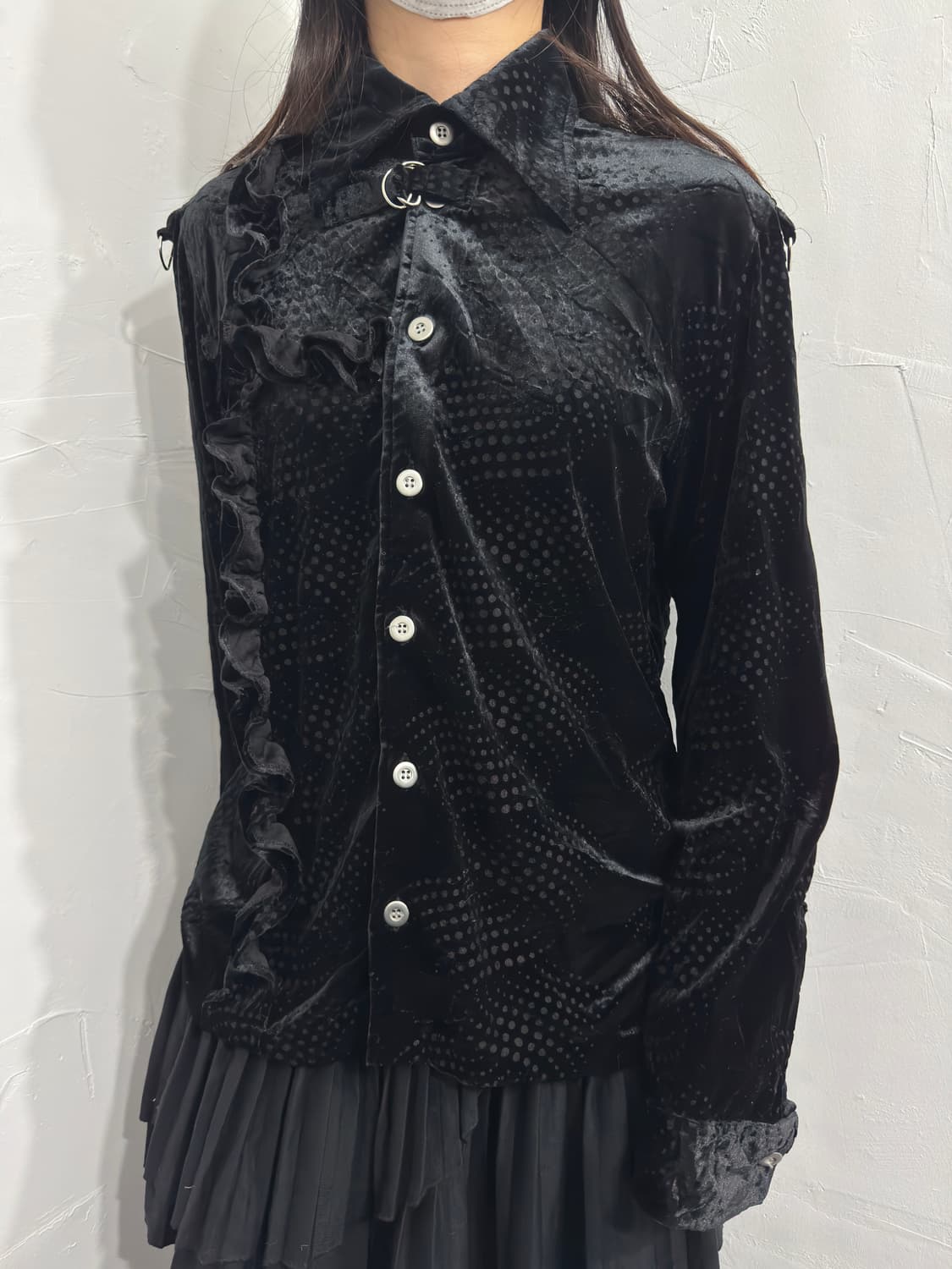 no future velvet frill shirt 상품이미지4