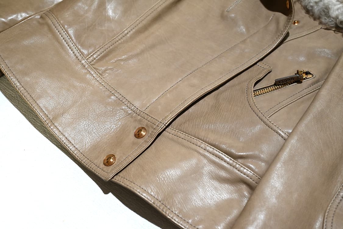 Gucci 2000s shearing leather jacket 상품이미지7