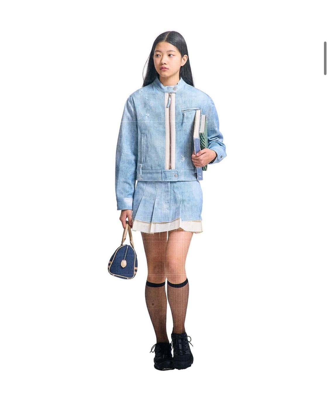 파르티멘토우먼 데님 레이싱 자켓 상품이미지2