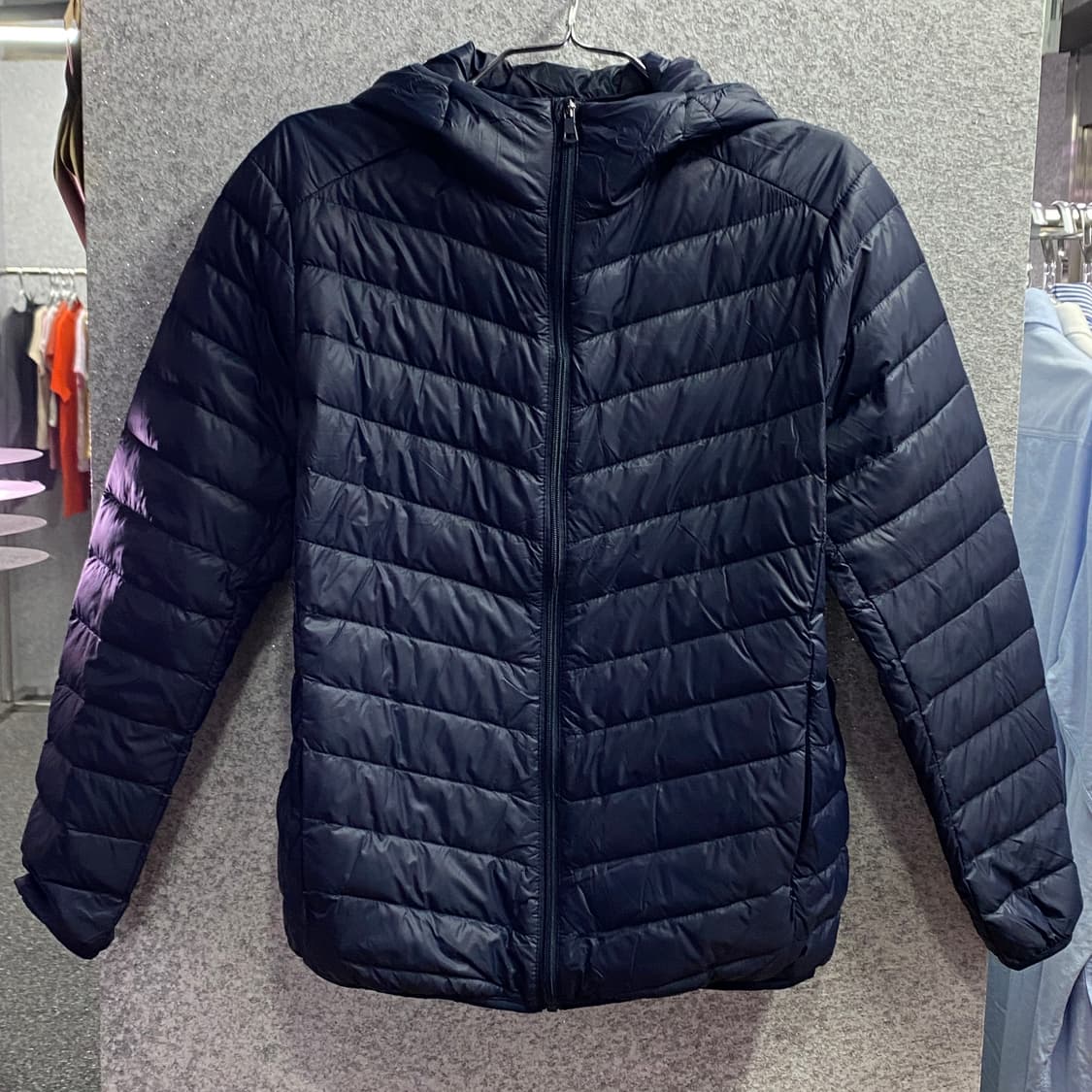 빈티지 네이비 후디 경량패딩 B3454 상품이미지2