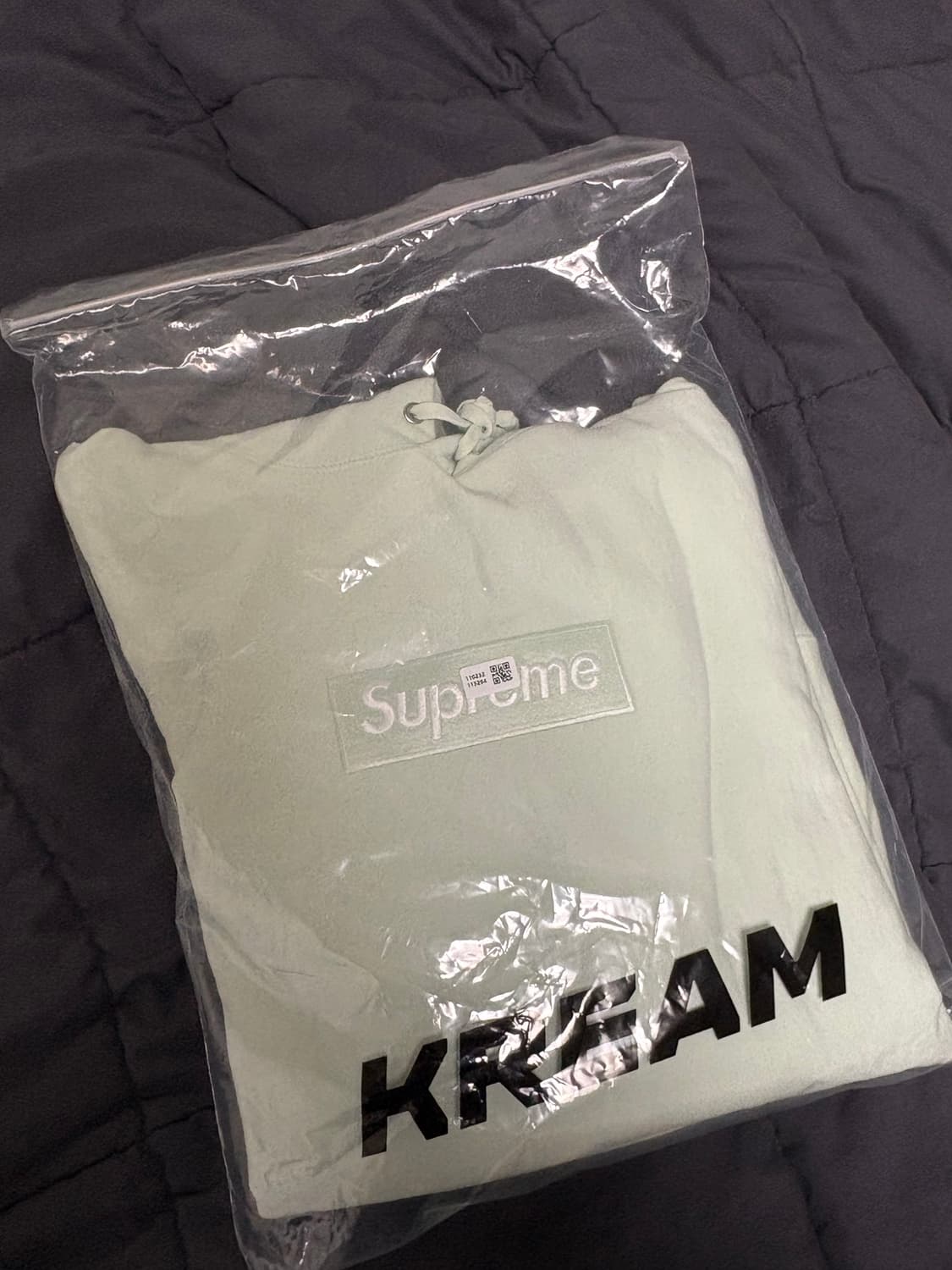 [새상품/ L] 슈프림 박스로고 후드 스웨트셔츠 라이트 그린 - 23FW 상품이미지4