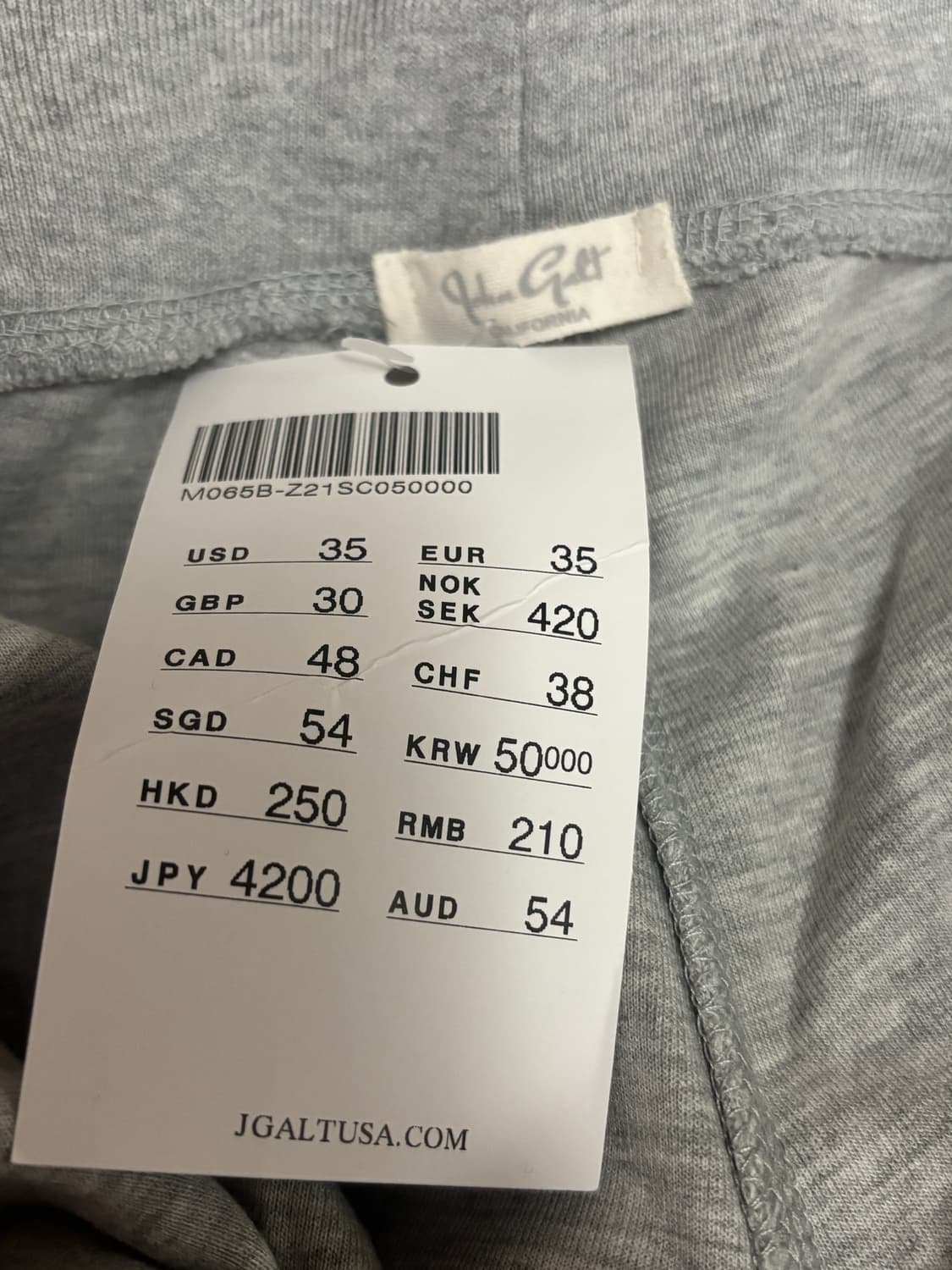 브랜드멜빌 팬츠 그레이 로우라이즈 상품이미지1