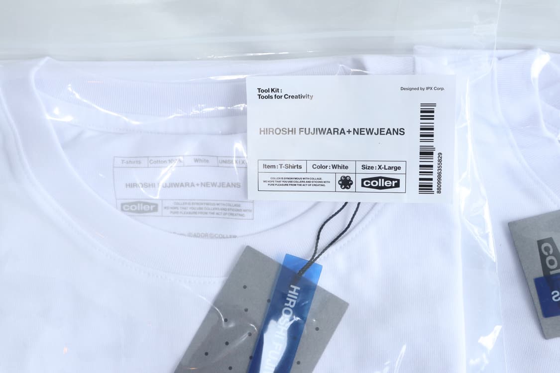 뉴진스 후지와라 히로시 꼴레 티셔츠 화이트 XL사이즈 상품이미지4