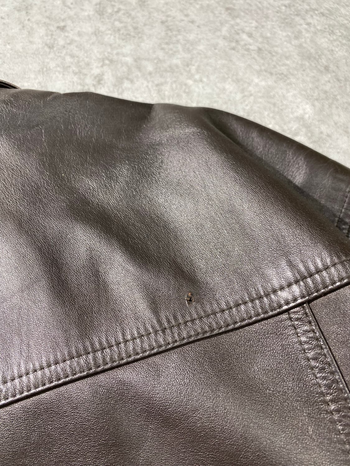 [100] 90s INDIAN 브라운 양가죽 레더 봄버자켓 상품이미지7