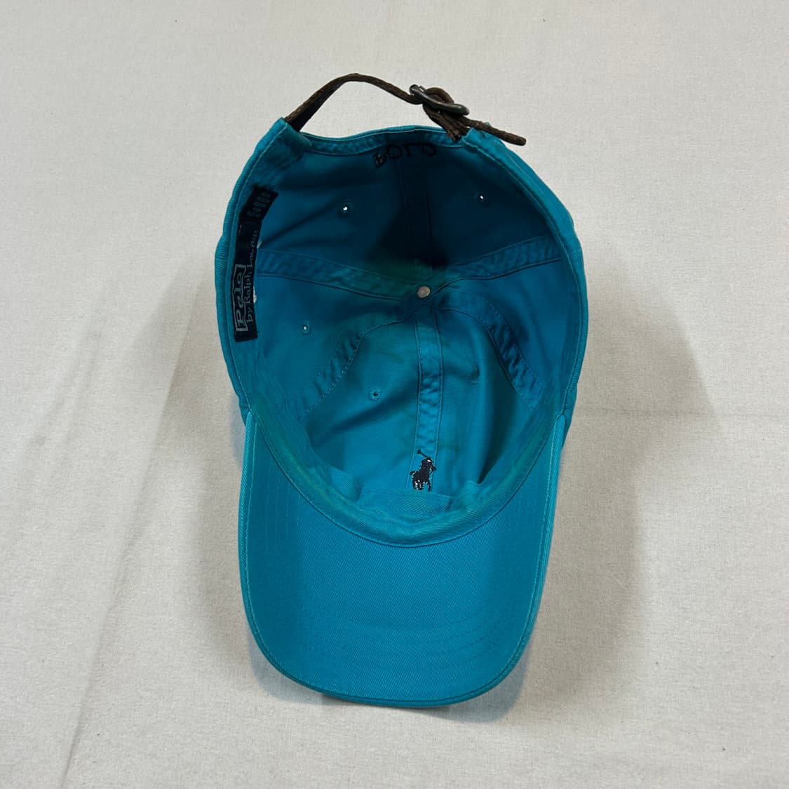 폴로 랄프로렌 아쿠아 블루 볼캡 모자 가죽스트랩 정품 상품이미지7