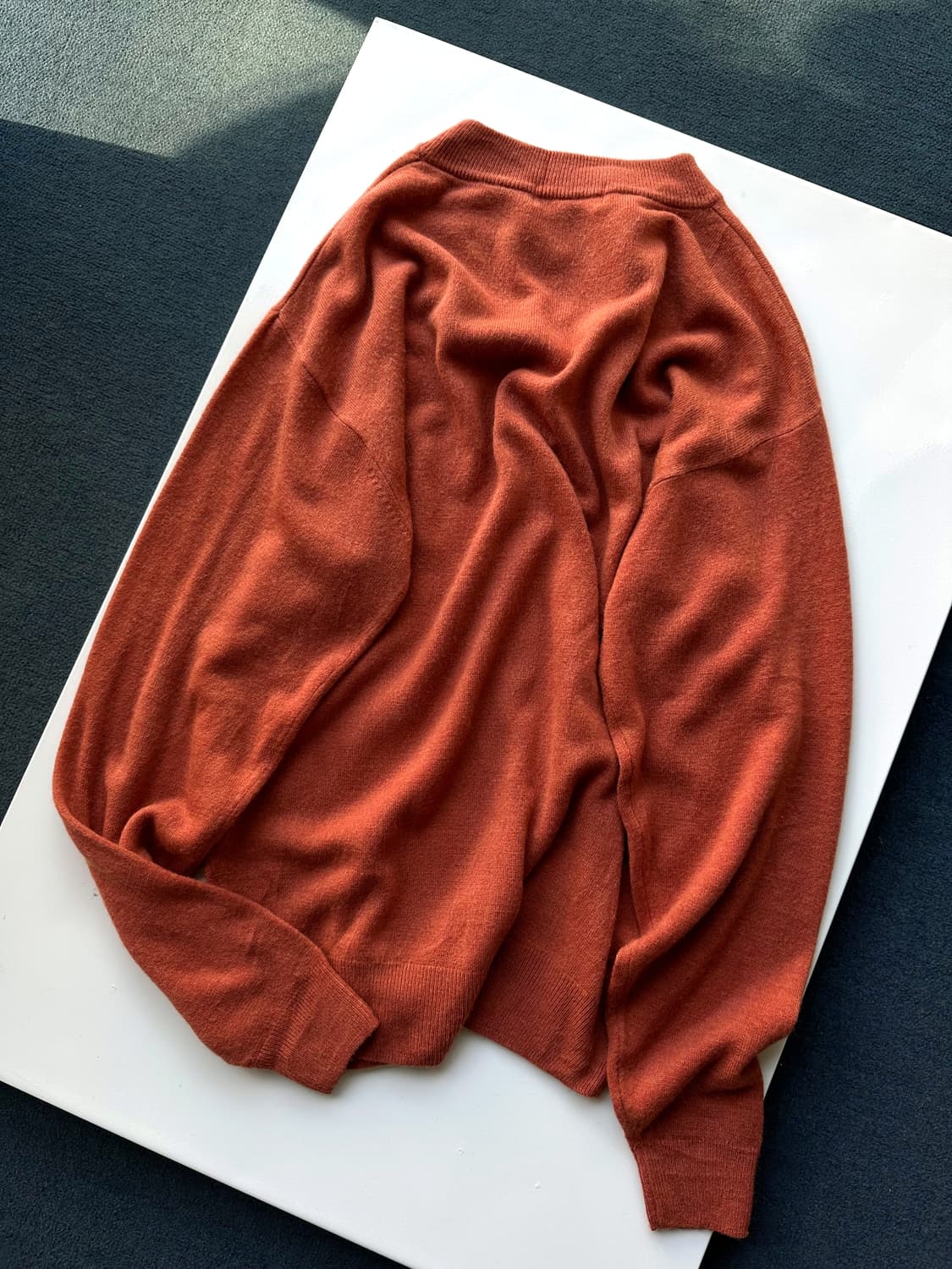 Wide rib neck carrot knit 상품이미지3