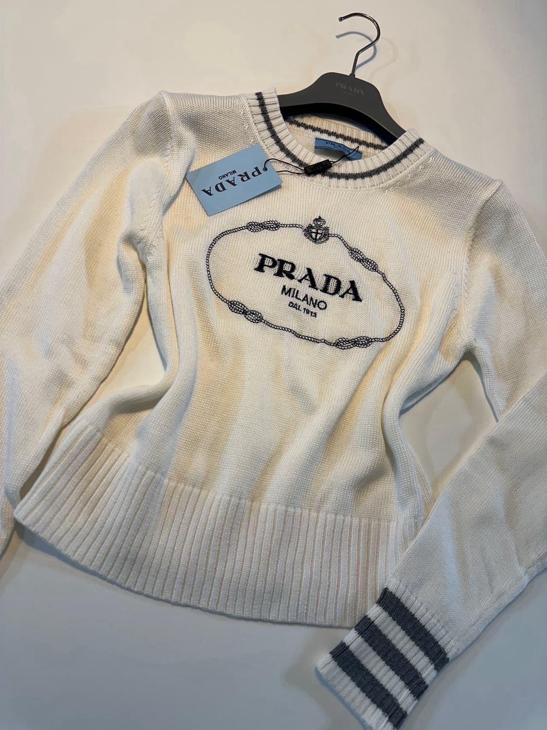 (새상품)프라다니트라운드 상품이미지4