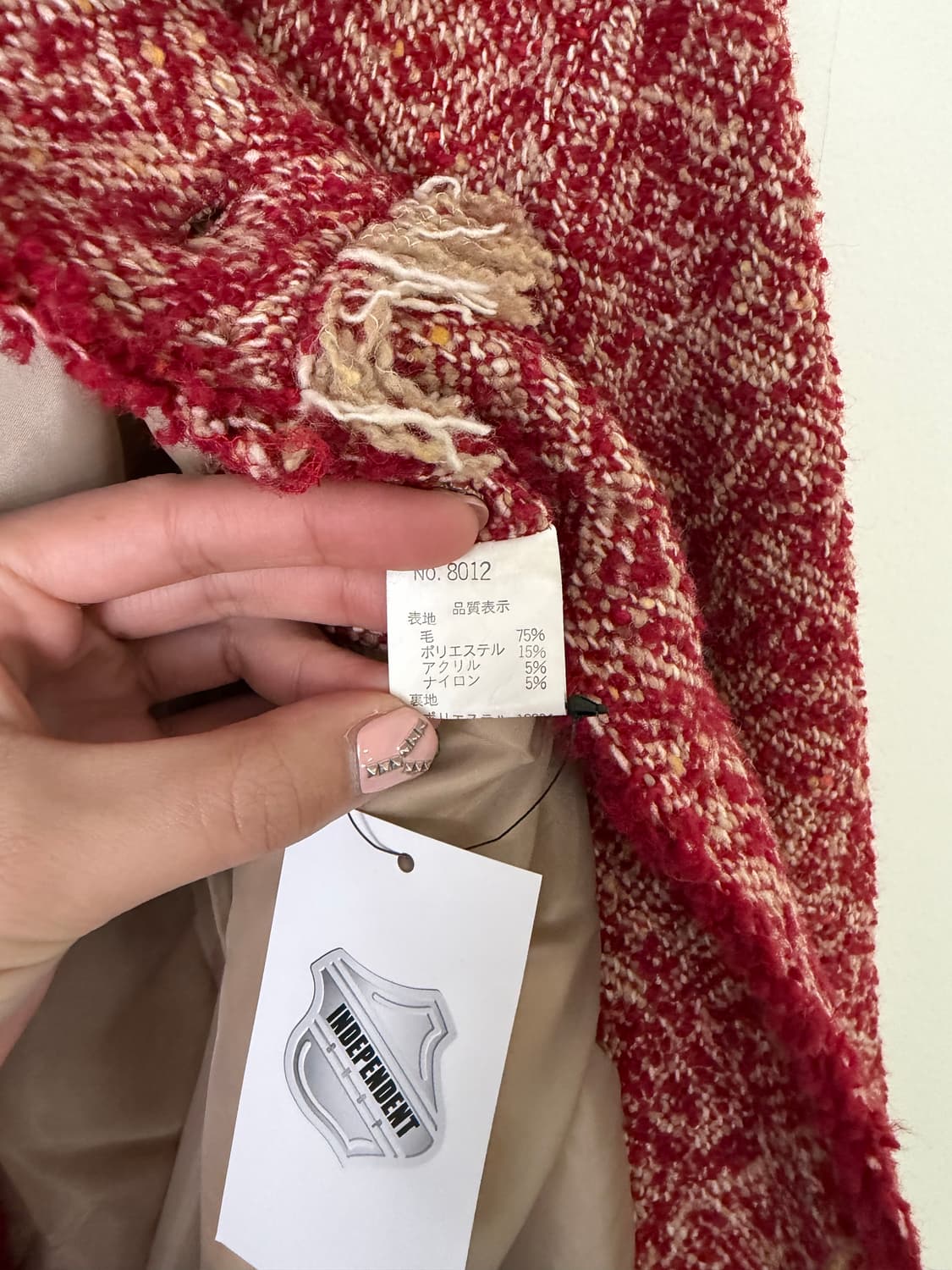 marquistone by 로얄플래시 프린지 트위드 코트 상품이미지6