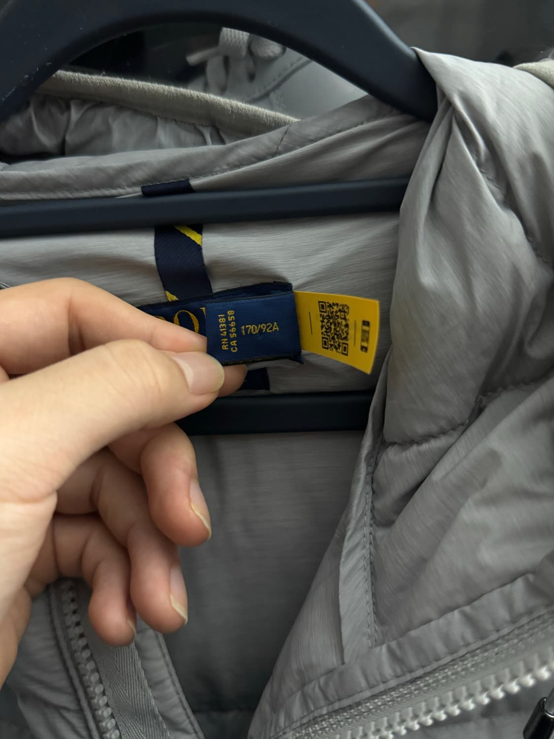 폴로 랄프로렌 24FW 하프라인드 라이트 후드 경량 숏패딩 상품이미지5