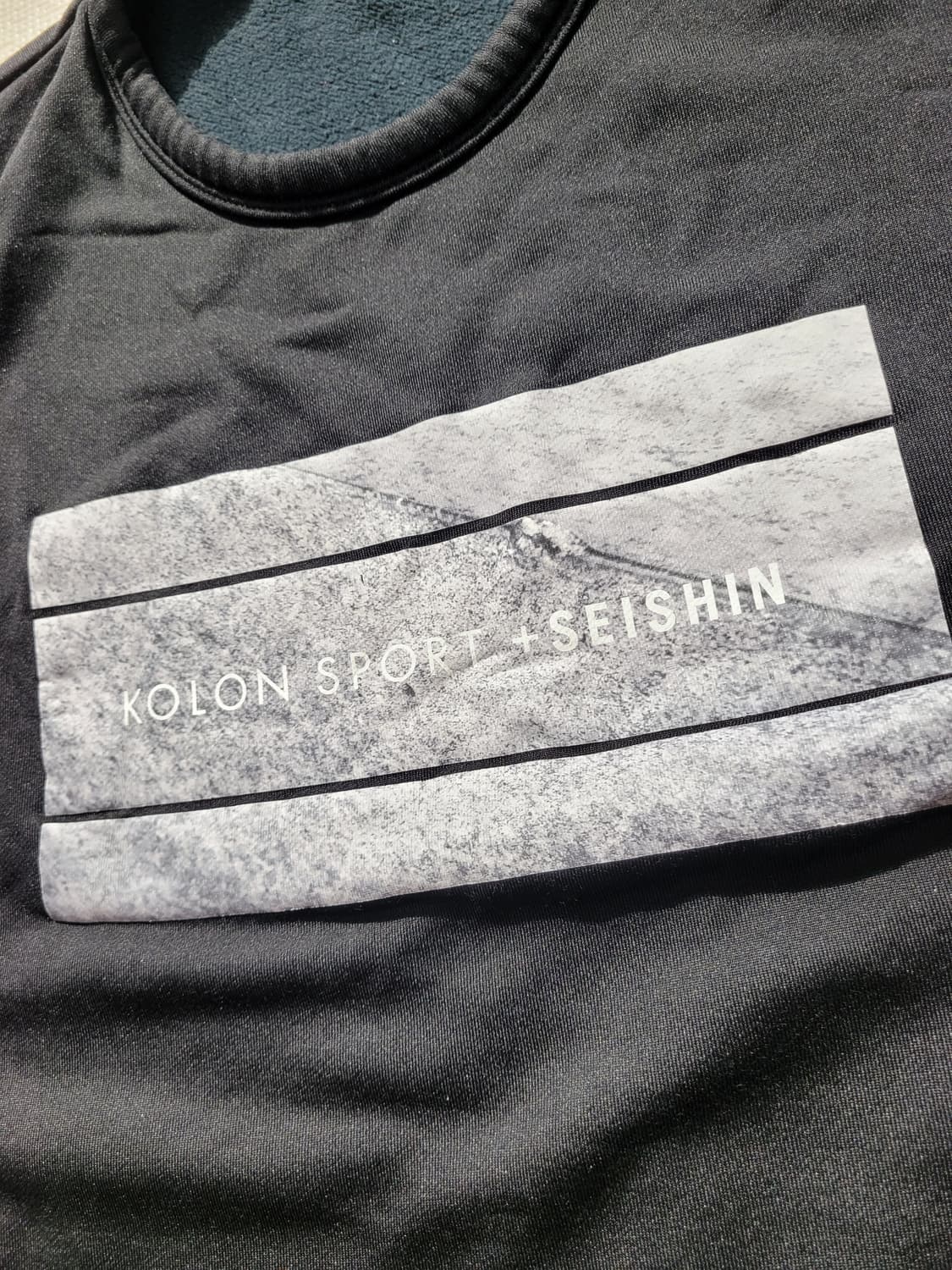코오롱스포츠 x SEISHIN 남자 오버핏 맨투맨 XL 블랙 상품이미지5