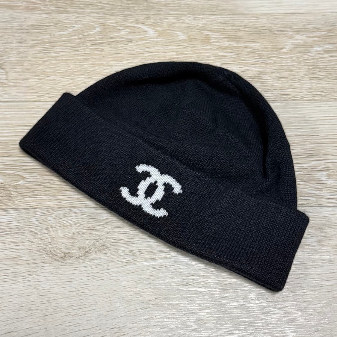 [S+급/OS] 샤넬 CC로고 캐시미어 비니 블랙 상품이미지1