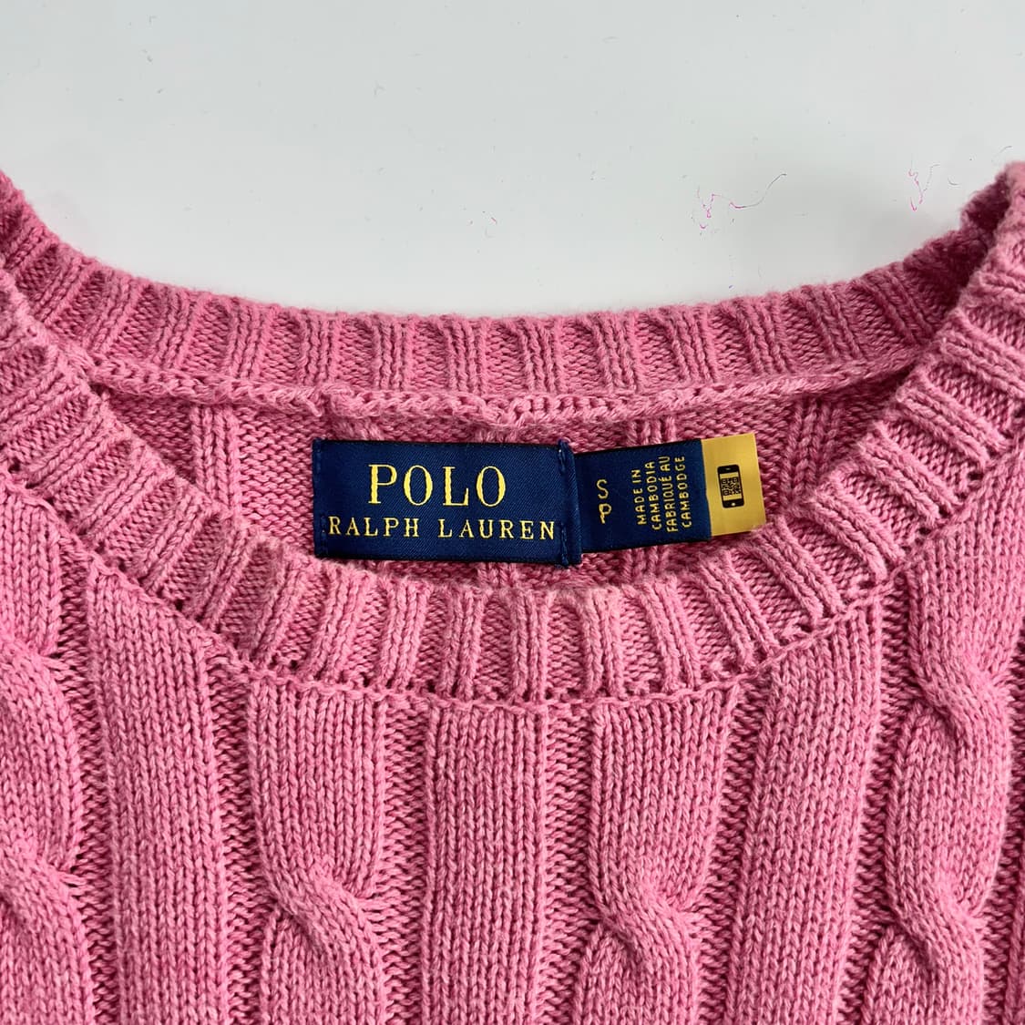 Polo Ralph Lauren 폴로 핑크 네이비포니 케이블 니트 상품이미지5