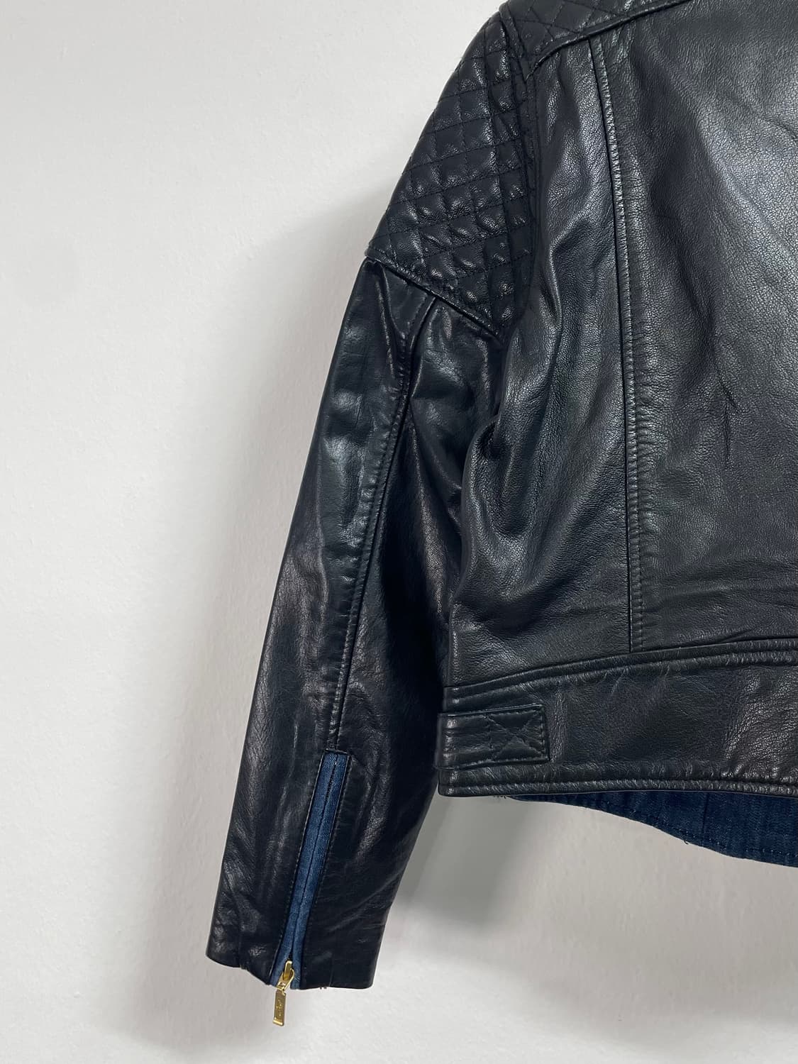  리바이스 우먼스 리얼레더 슬림핏 라이더자켓 (on.403)   상품이미지6