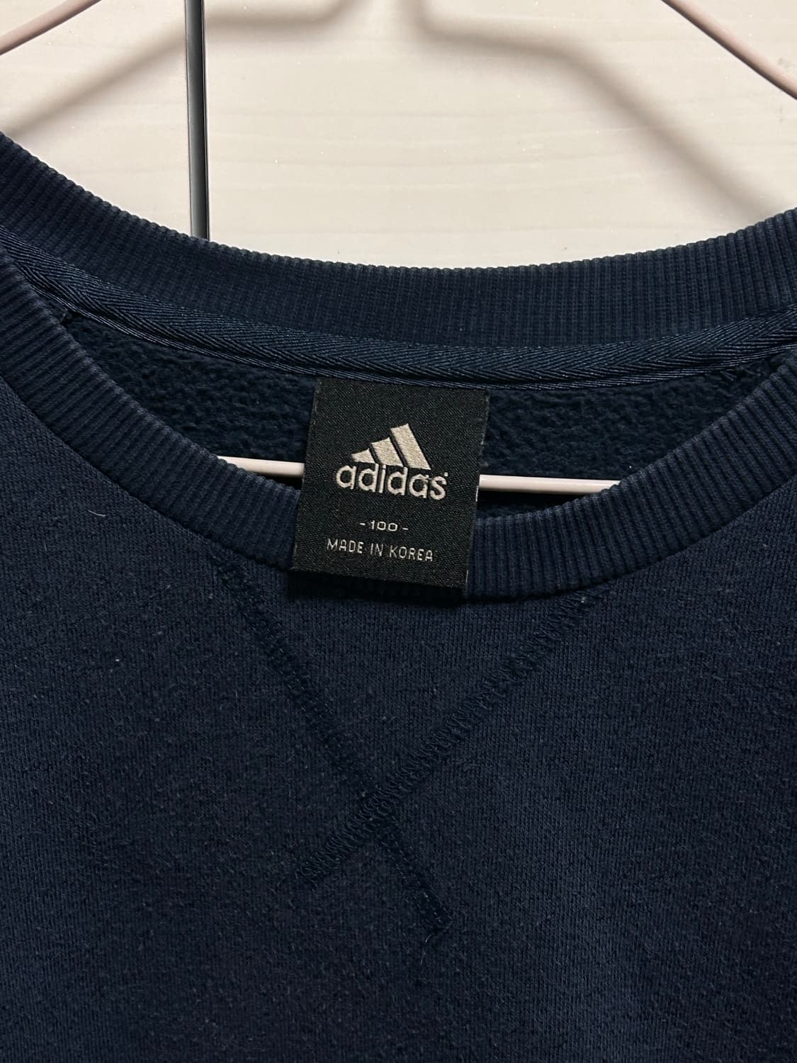 아디다스 네이비 삼선 맨투맨 100 상품이미지2