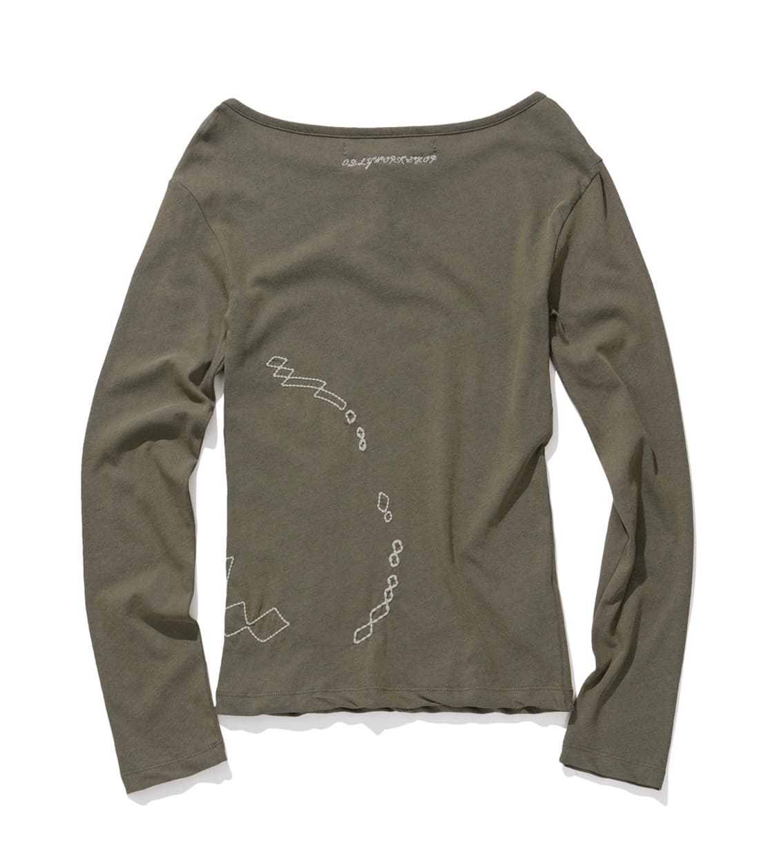 오들리워크샵 Stitch Henley Tee 카키 상품이미지3