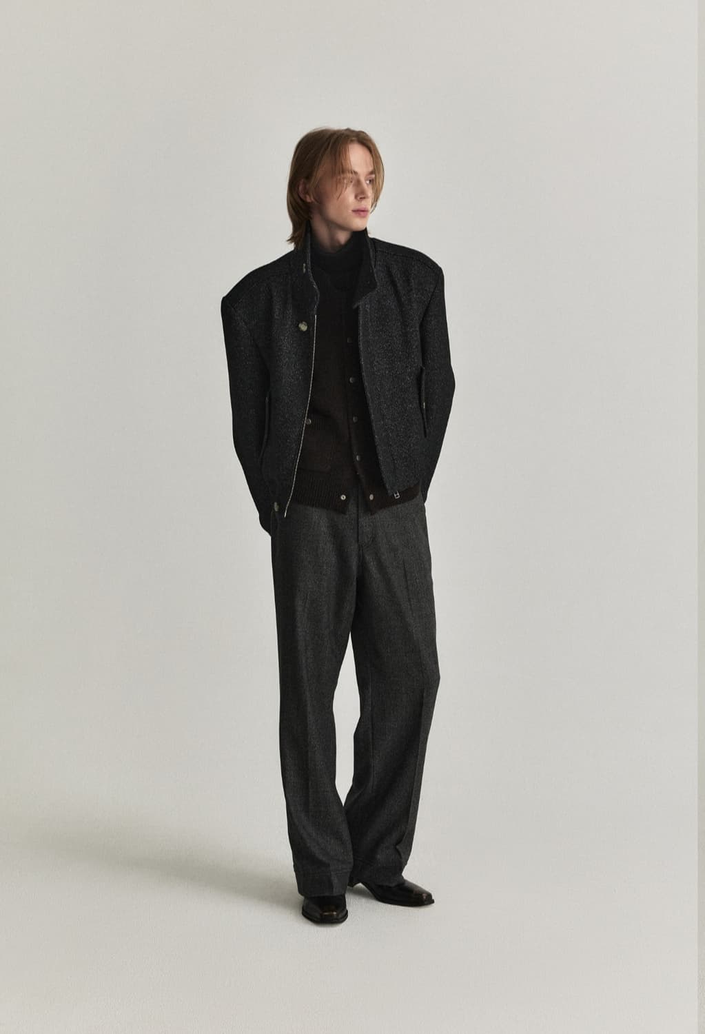 Waviness Waist Flap Layered Slacks 상품이미지1