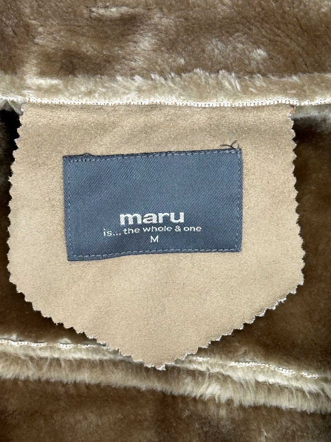 90s 빈티지 베이지 스웨이드 기모 바시티 자켓 M 상품이미지6