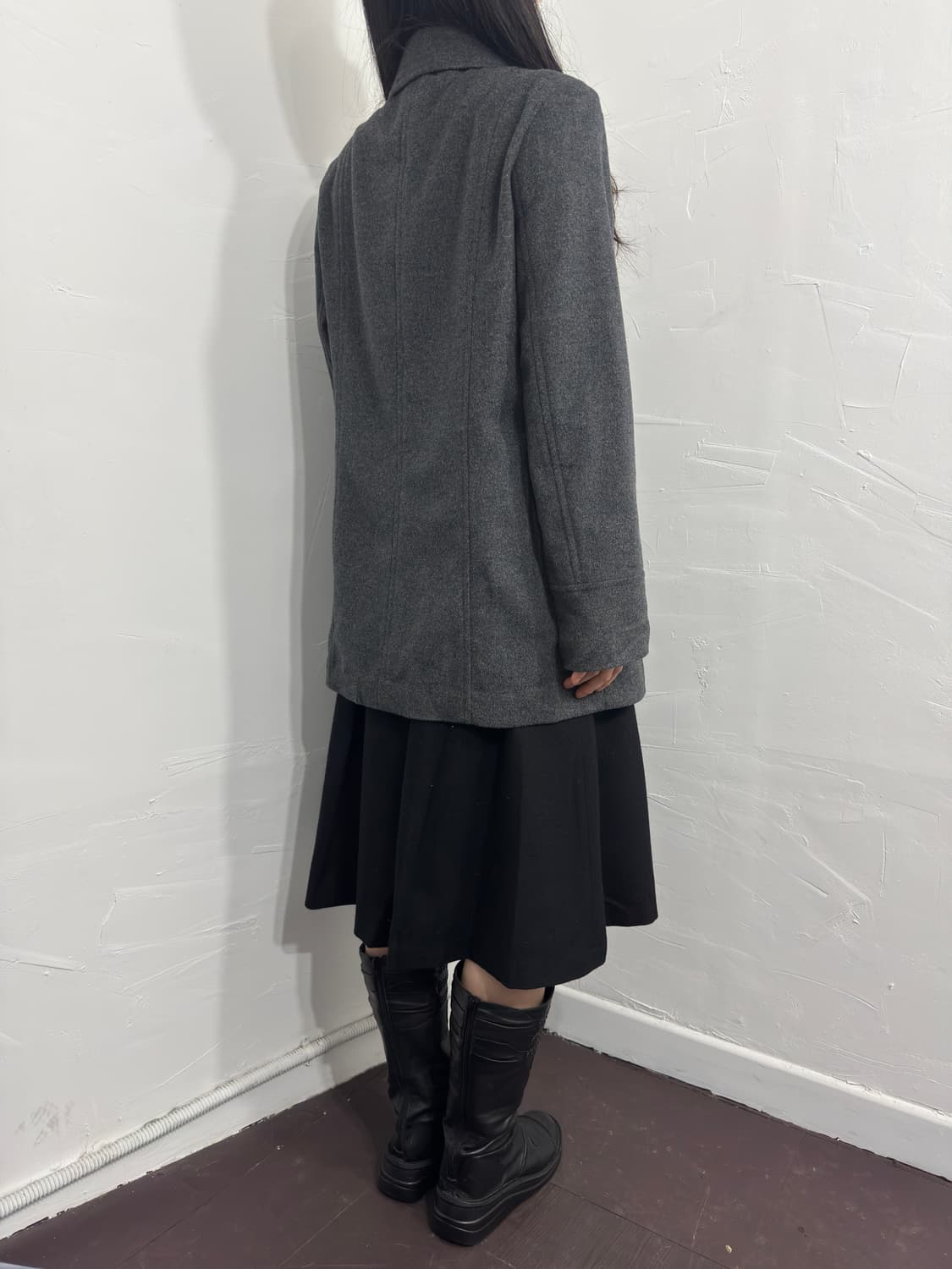 rustenburg gray button coat 상품이미지5