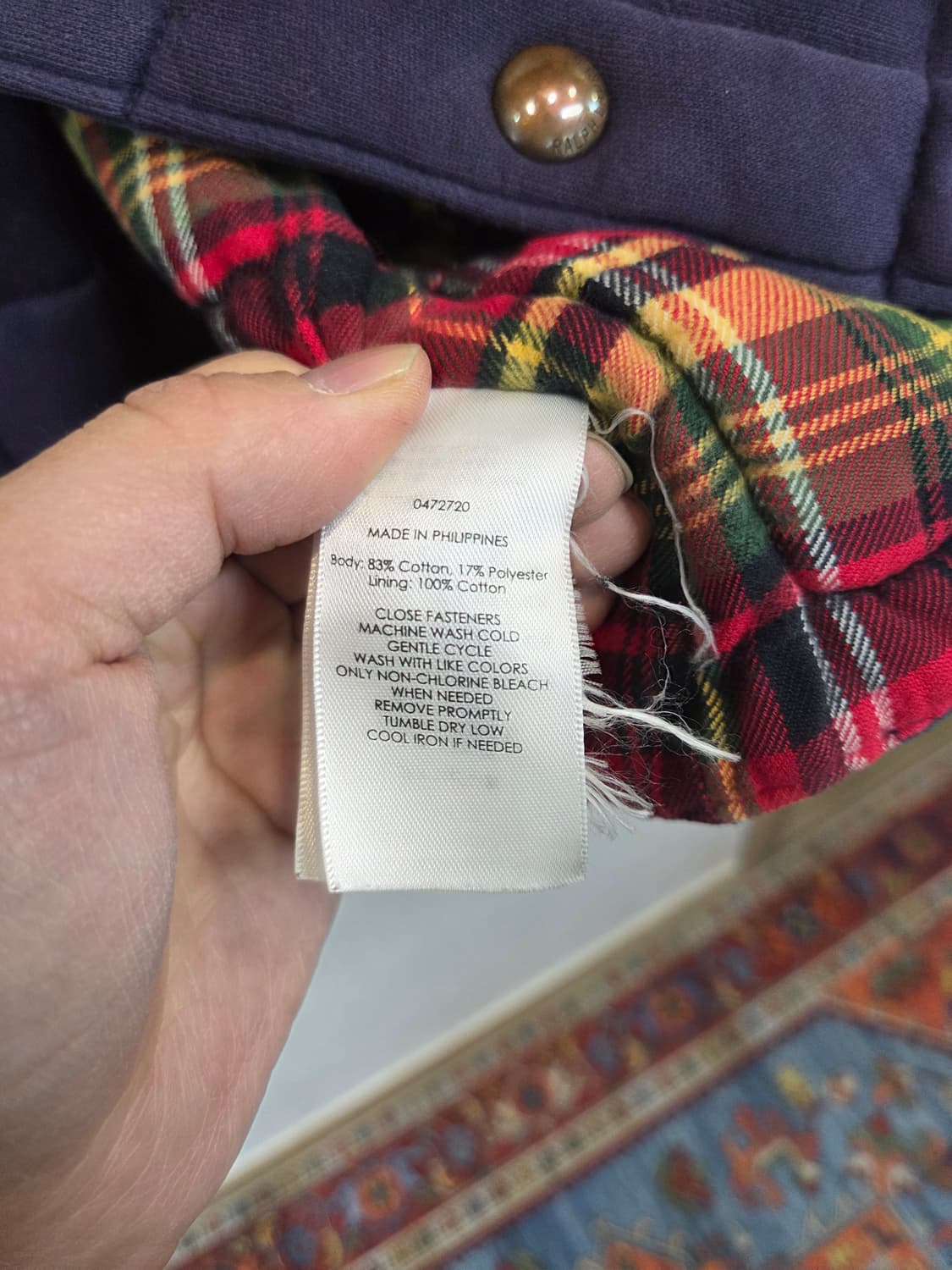 폴로랄프로렌 빈티지 패딩조끼 퍼플 xl 상품이미지4