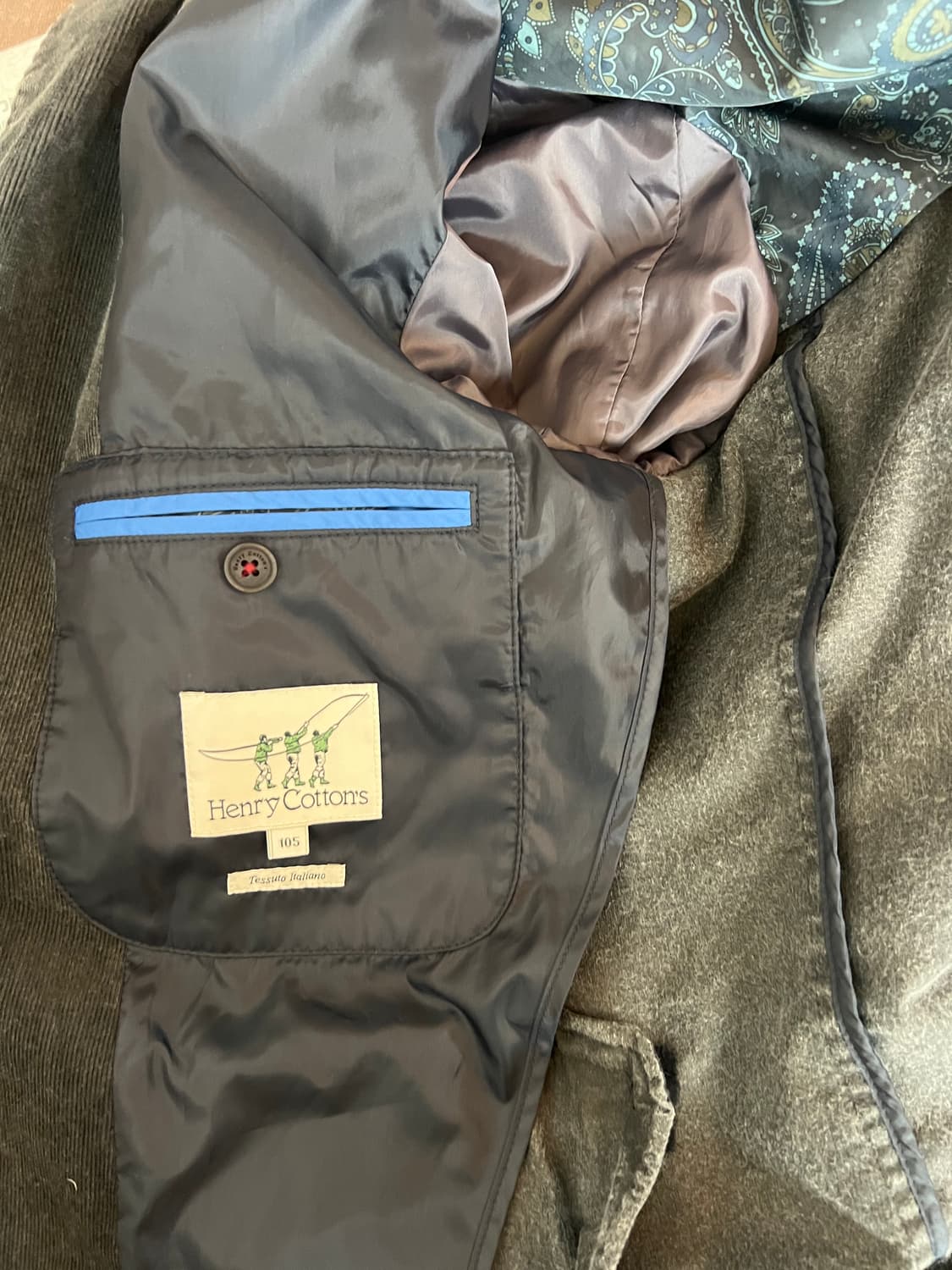 헨리코튼 남성 카키 코듀로이자켓 간절기자켓 상품이미지7