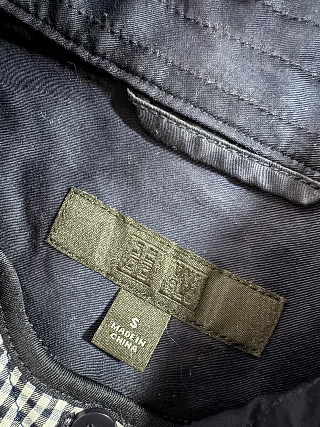 여성 유니클로 패딩 안감 트렌치코트 네이비 상품이미지3