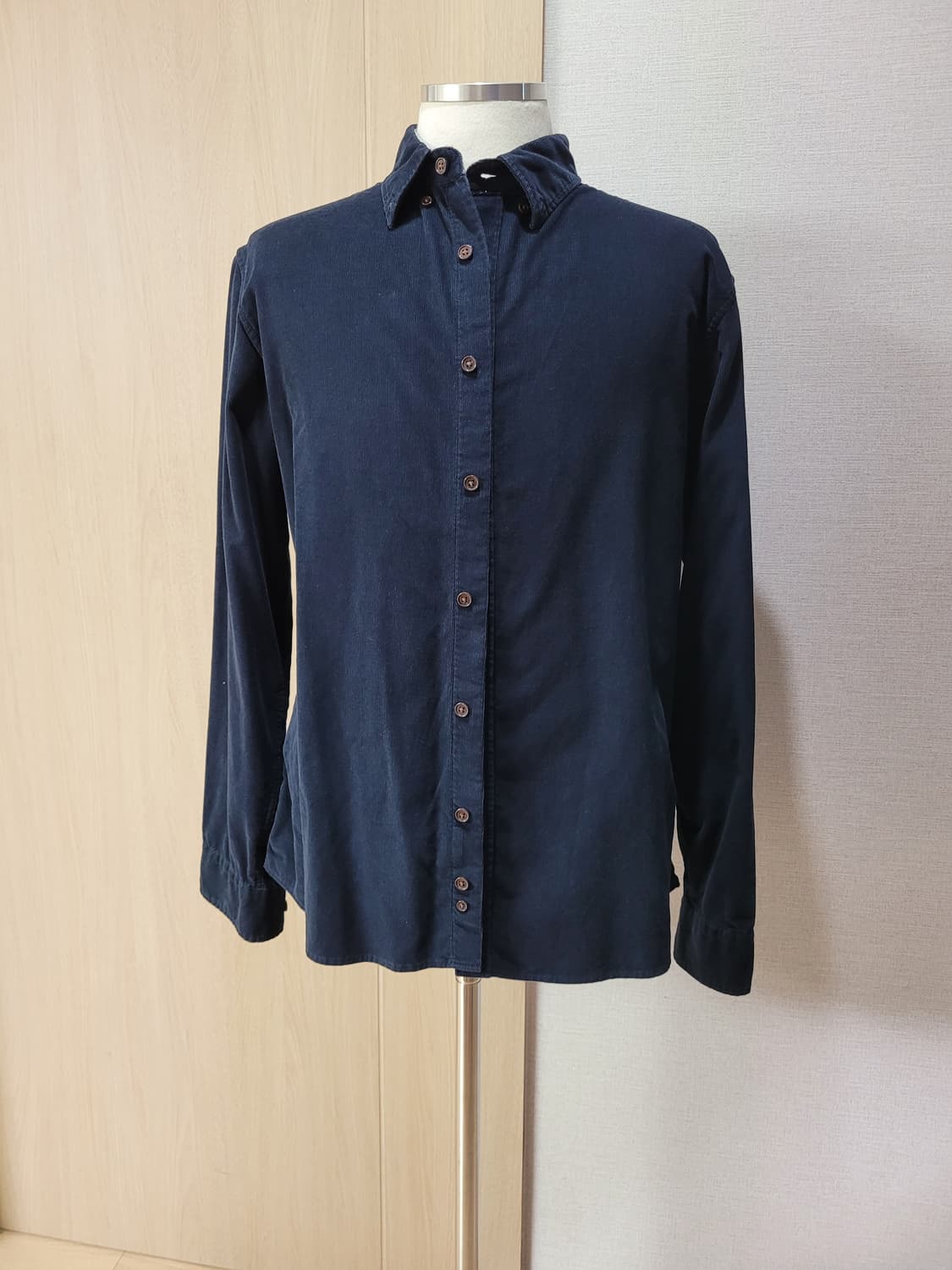 란찌 Lanzi 남자 코듀로이 셔츠 105 네이비 상품이미지1