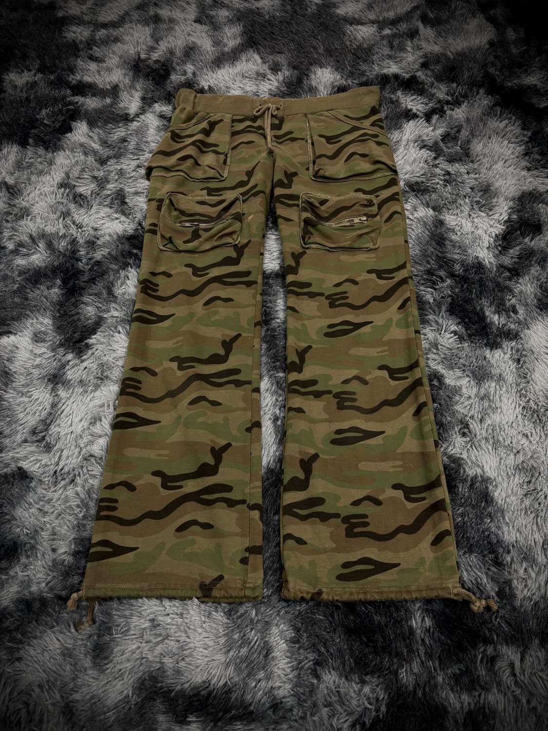 카키 카모 허리스트랩 트랙팬츠 상품이미지2