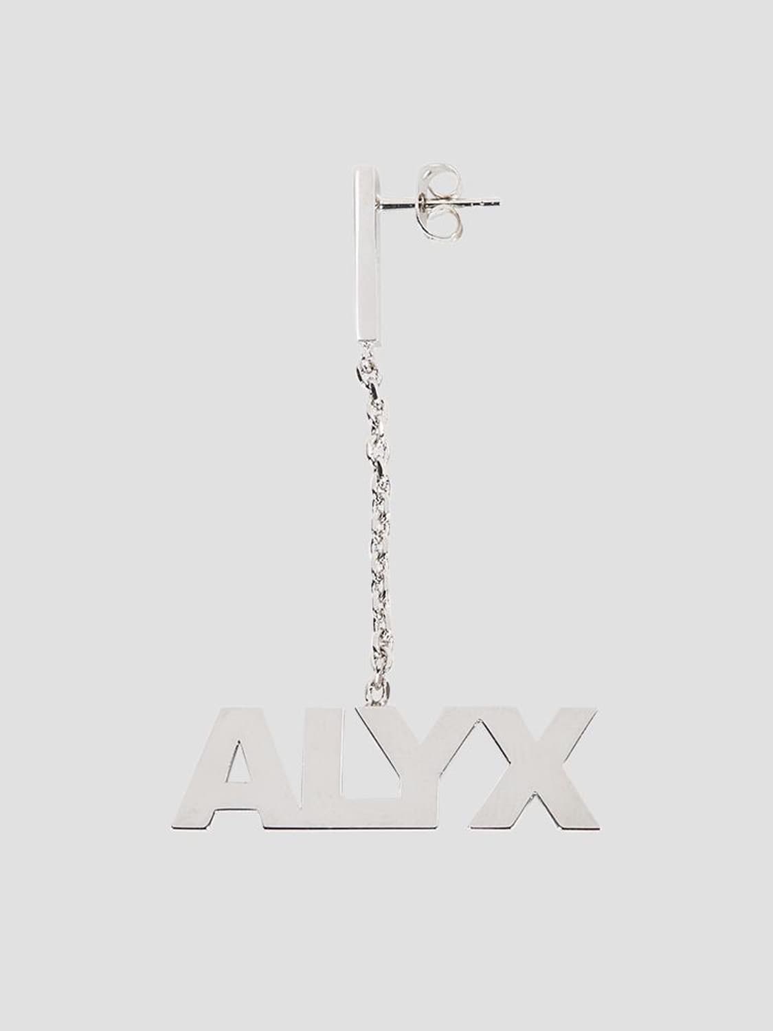 1017 alyx 9sm 알릭스 실버 로고 펜던트 귀걸이 상품이미지1