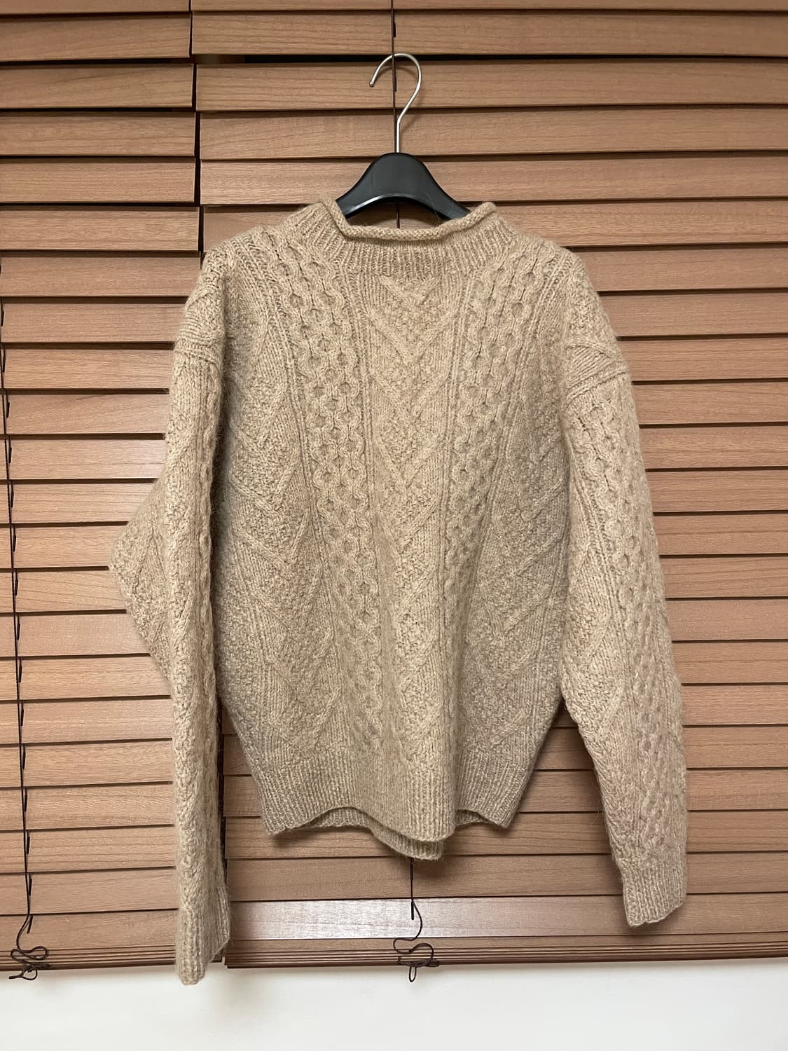 Webb Hand Knit 헤비 울 니트 오트밀 상품이미지1
