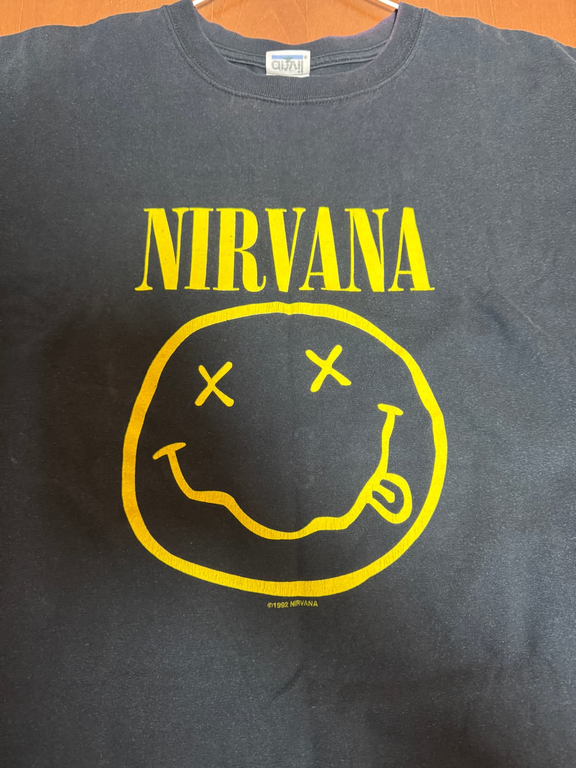 00s 너바나 스마일 로고 밴드티 L 상품이미지5