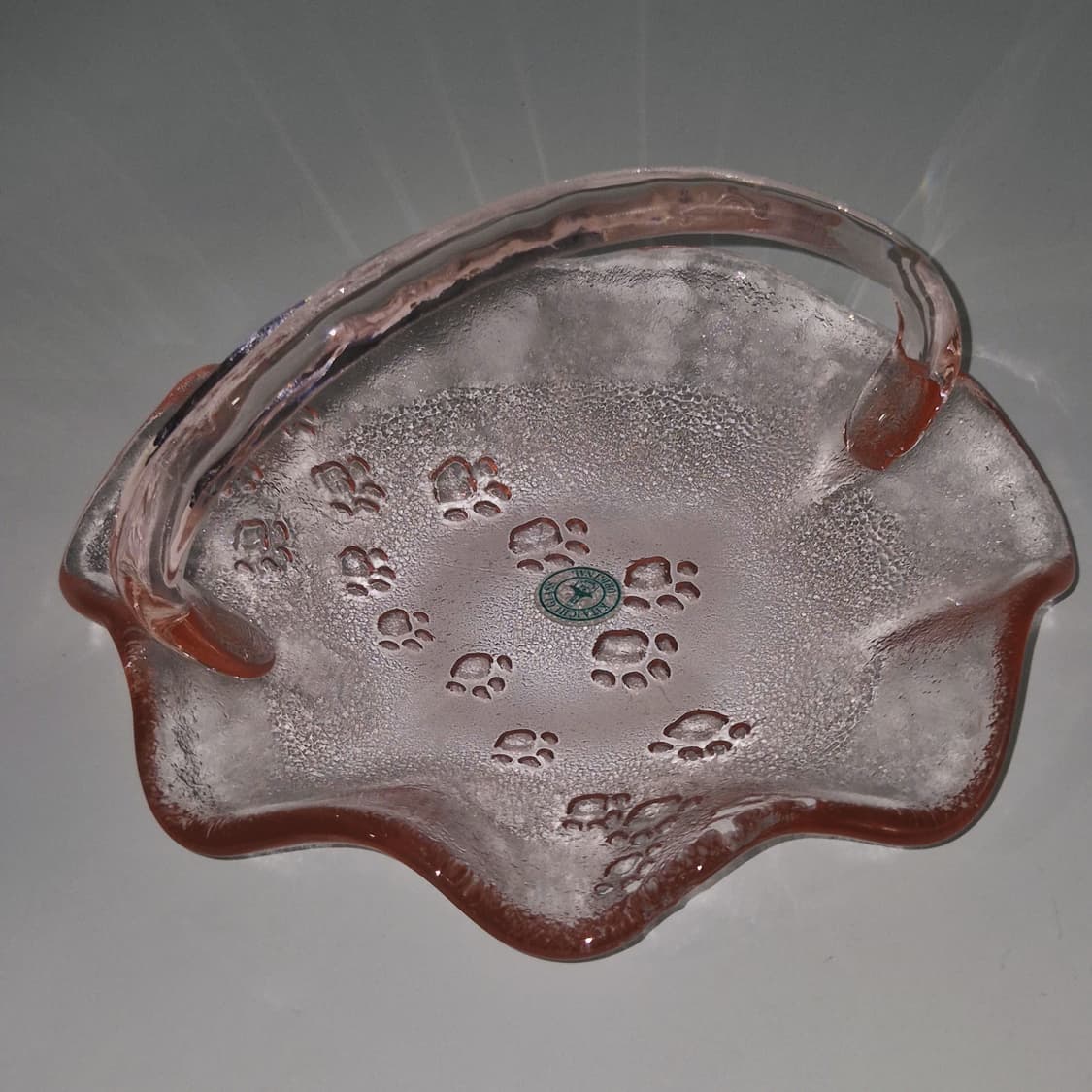 90s 오타루 핸드블로운 발자국 러플 바구니 상품이미지6