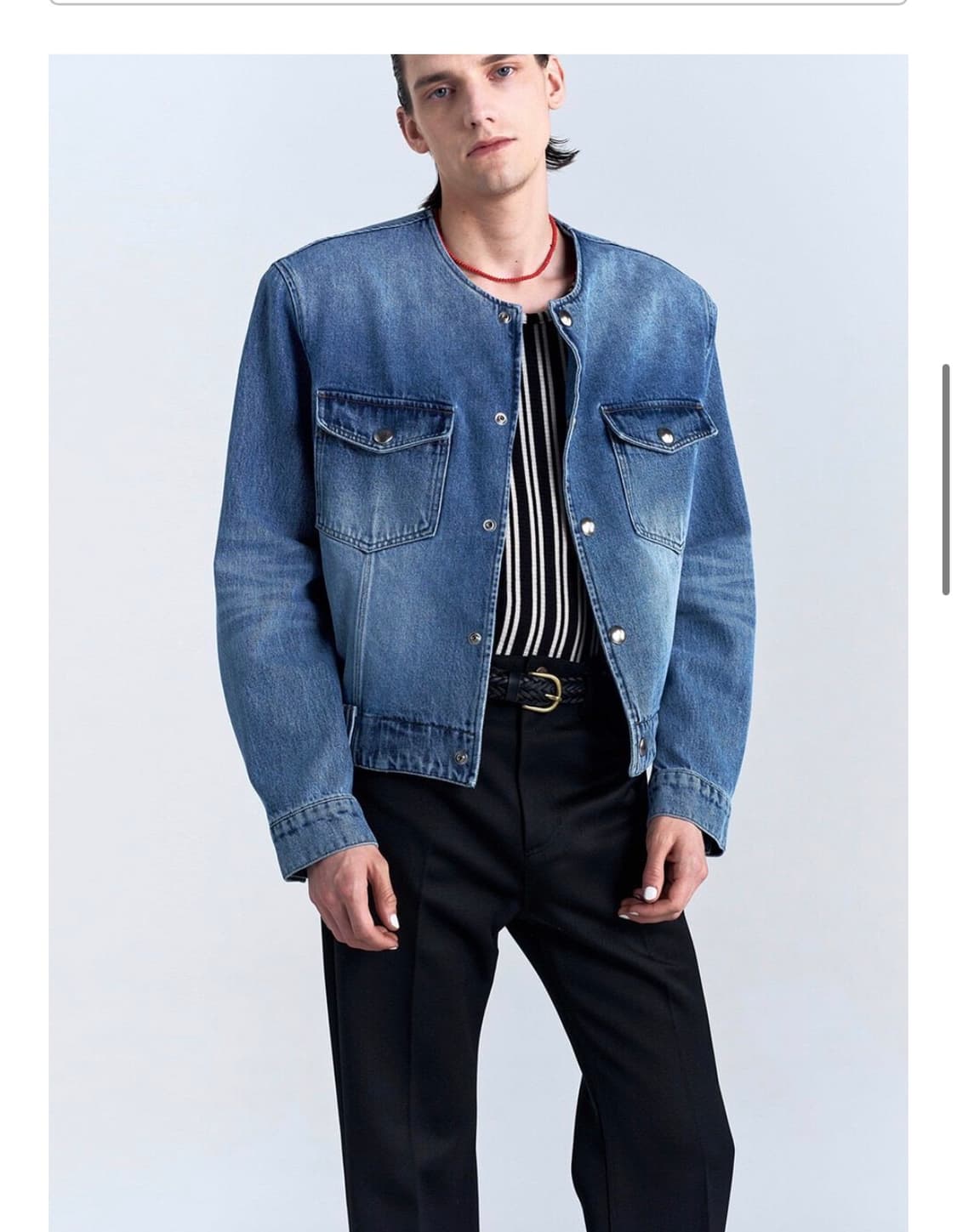 노이스 데님 자켓 블루 M 상품이미지1