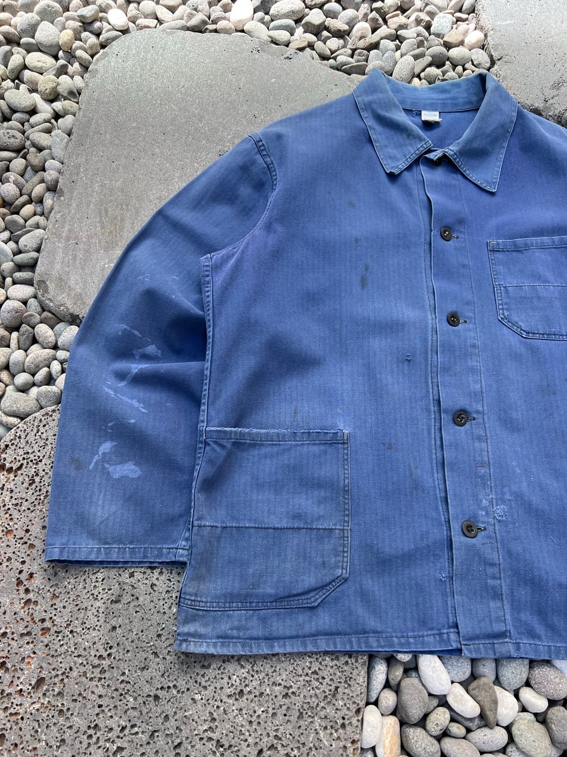 FADED VINTAGE WASHING HBT 헤링본트윌프렌치워크자켓 상품이미지4
