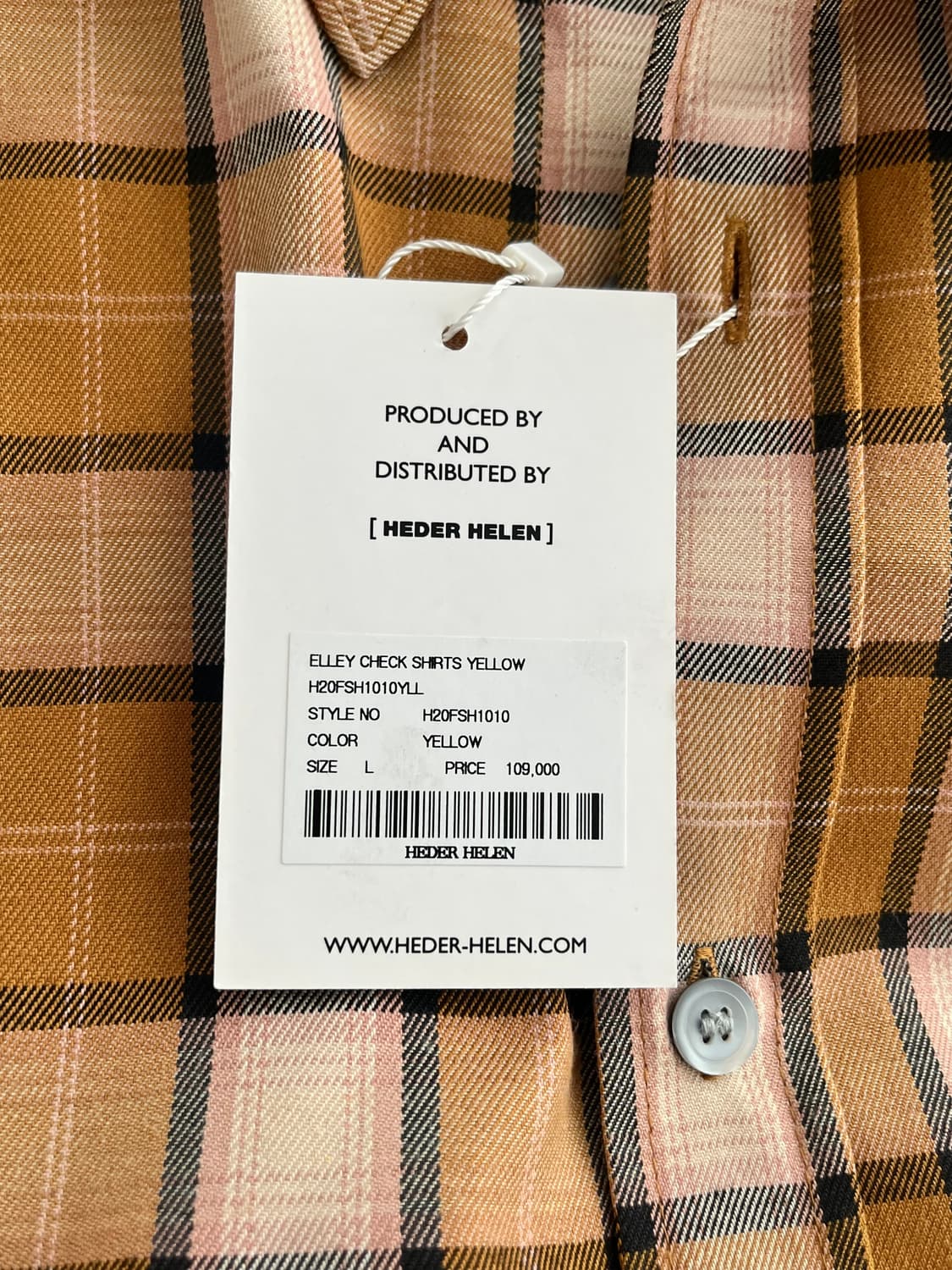 L) 새상품 헤더 헬렌 HEDER HELEN 체크 셔츠 상품이미지5