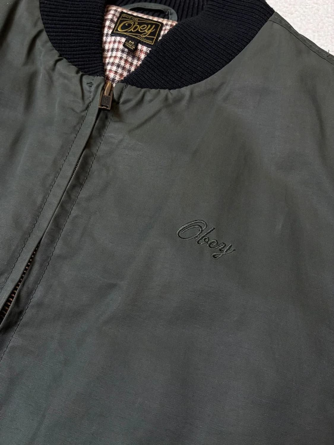오베이 OBEY 피그먼트 자수 로고 블루종 자켓 PN7537 상품이미지3