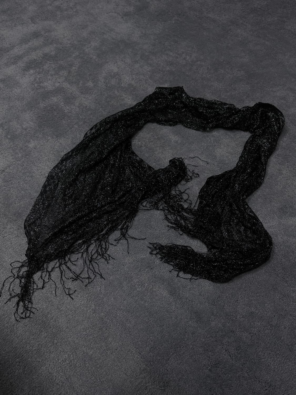 Vintage V-kei,punk black&silver muffler 상품이미지3