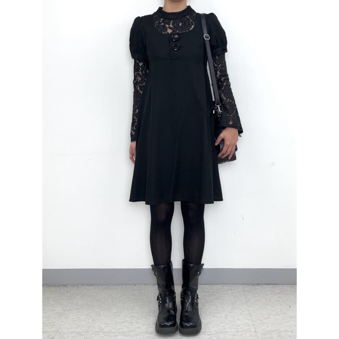 빈티지 블랙 울 원피스 상품이미지2