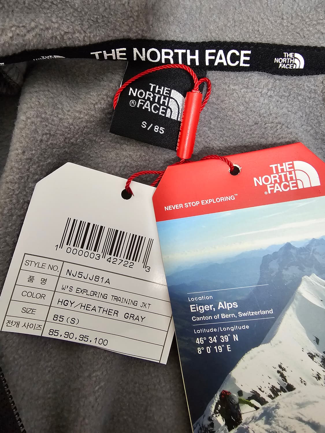 노스페이스 여성 기모 후드집업 S 새상품 상품이미지3