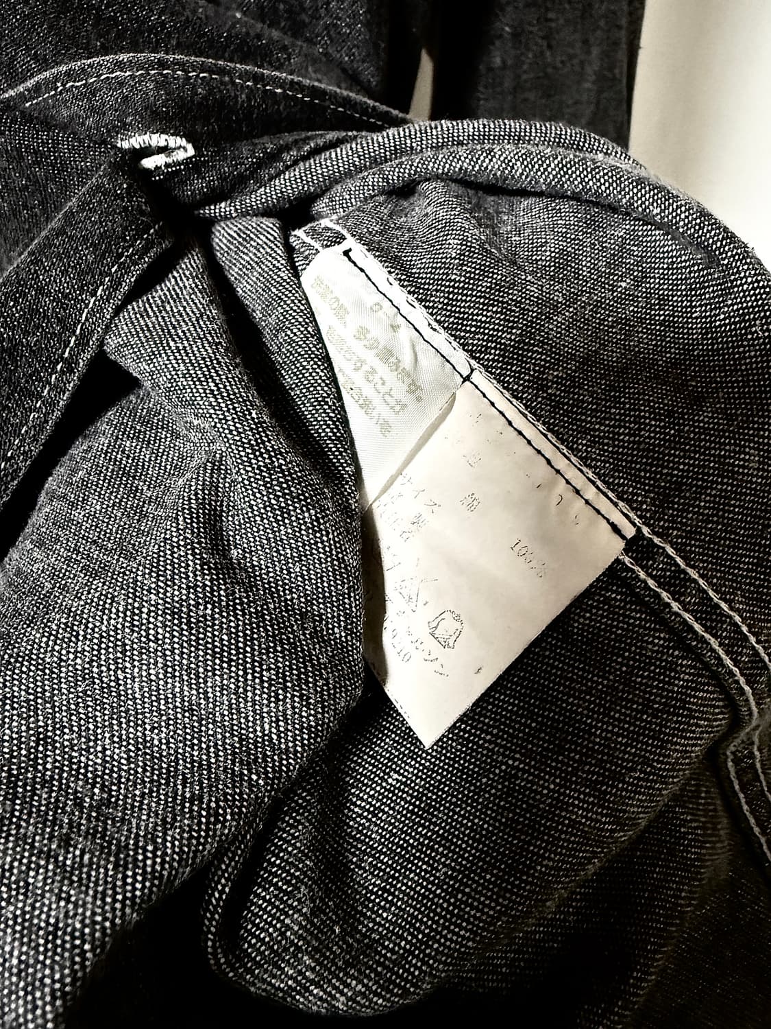 꼼데가르송 99s 田中慶一 빈티지 워시드 데님 셔츠 상품이미지6