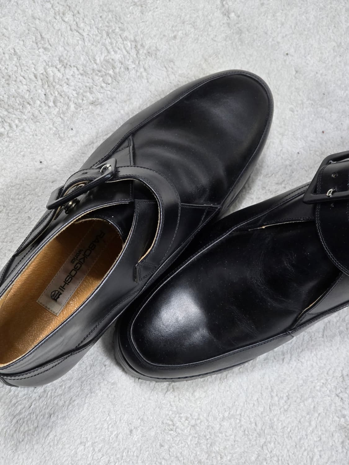 Rabokigoshi 라보키고시 블랙 가죽 버클 앵클 부츠 235 상품이미지5