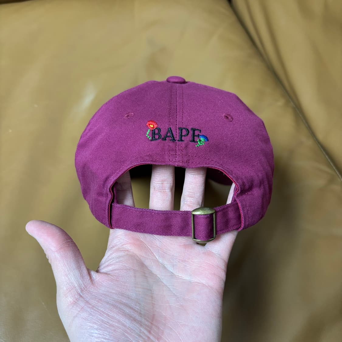 베이프 6패널 볼캡 모자 엠브로이드 플라워 에이프 헤드 상품이미지9